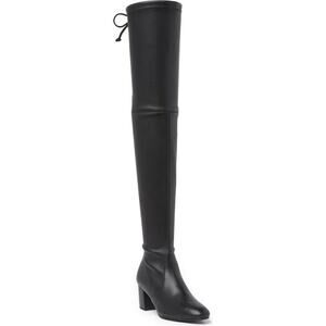Stuart Weitzman Genna Grey Faux Vegan Leather Over The Knee OTK Thigh High Boots
